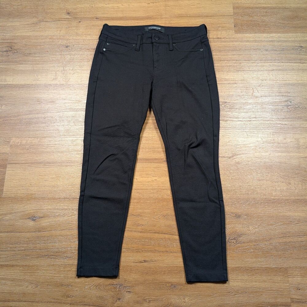 Liverpool Los Angeles Abby Skinny Jeans Womens Size 4/27 Petite Black Stretch